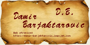 Damir Barjaktarović vizit kartica
